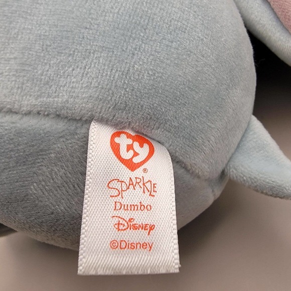 Dumbo Ty Beanie Baby Disney Sparkle 9" Plush Elephant Stuffed Toy Super Soft - Picture 8 of 12